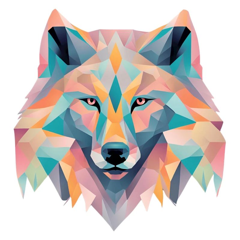 Geometric wolf gift