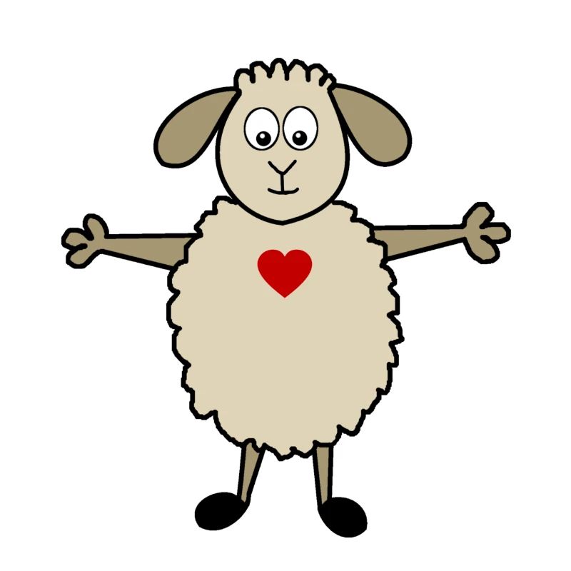 Sheep with heart