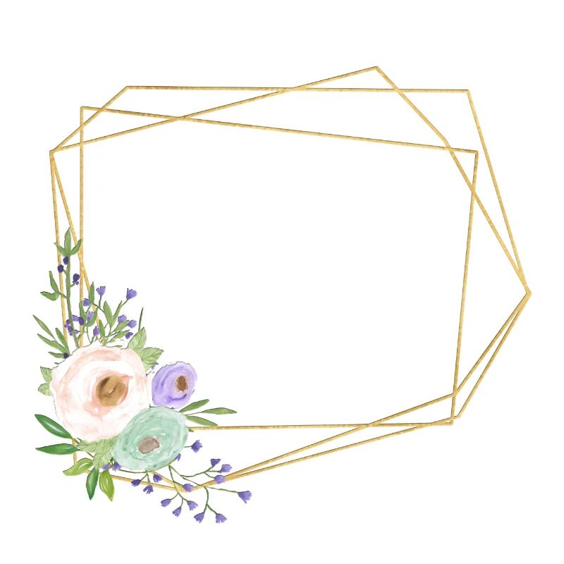 Flowers Geometric Customizable