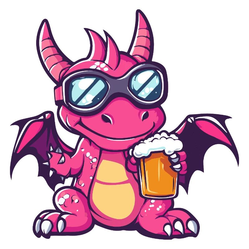 Drache Apres Ski Bier Comic