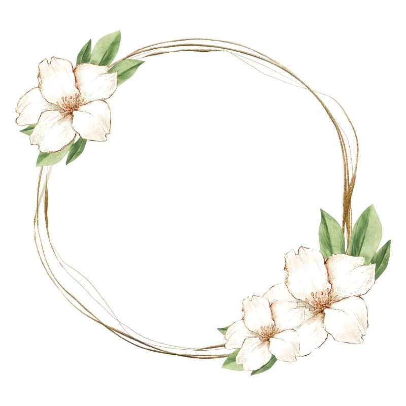 Floral circle customizable