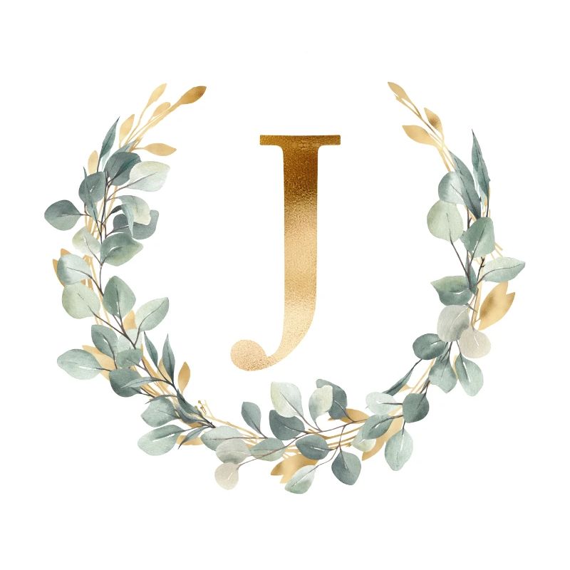 J Monogramm Eukalyptus Kranz