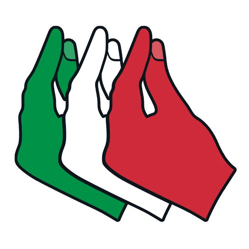 Drapeau de l’Italie drôle de geste de la main capisci ?