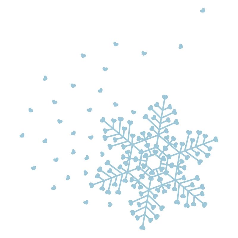 Flocon de neige coeur