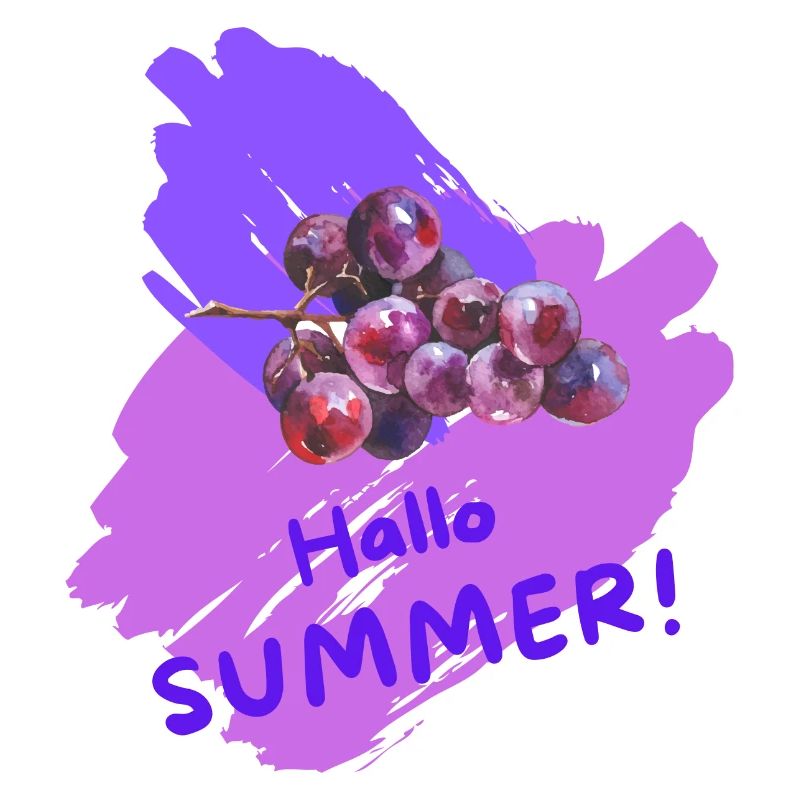 Hello Summer Fruit Pineapple Holiday Warmth Grape