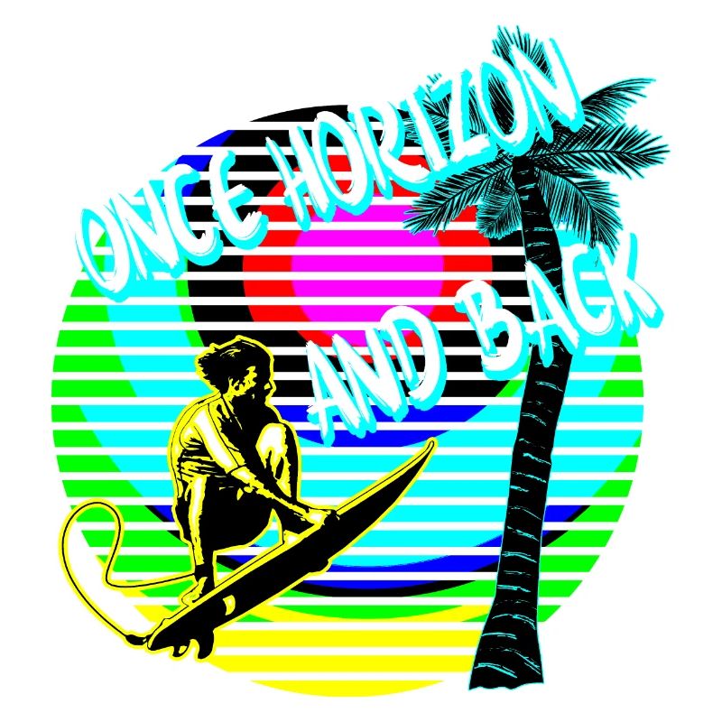 Once horizon and back Surfer Palme