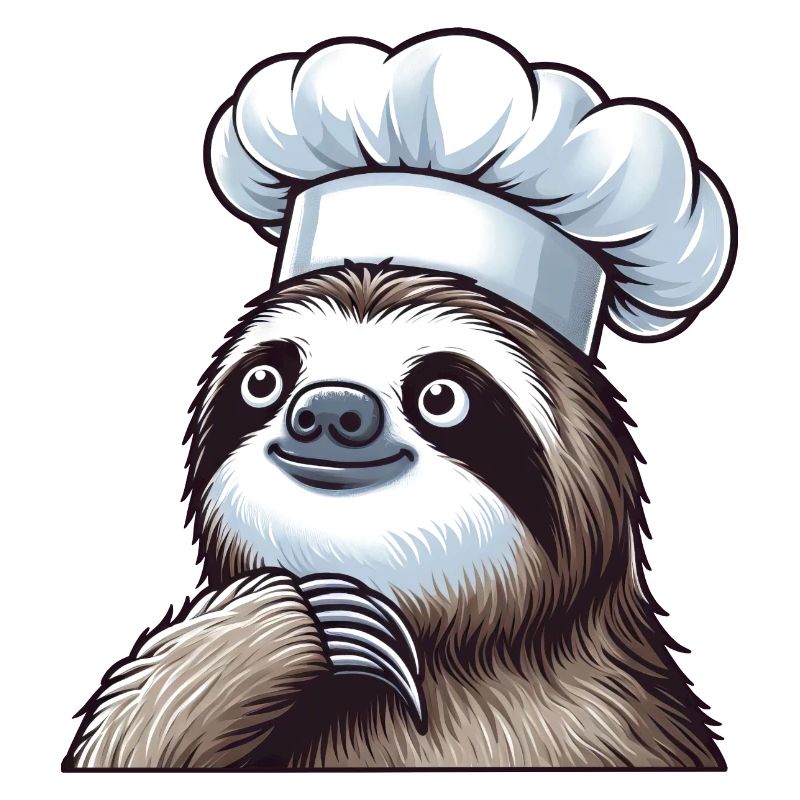 Cute Sloth as Chef