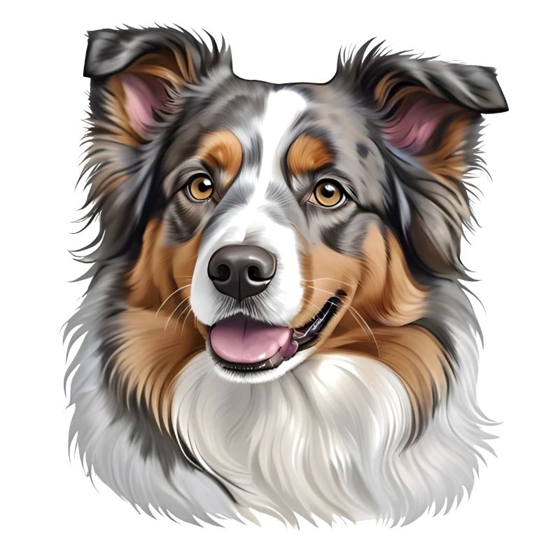 Australian Shepherd Head