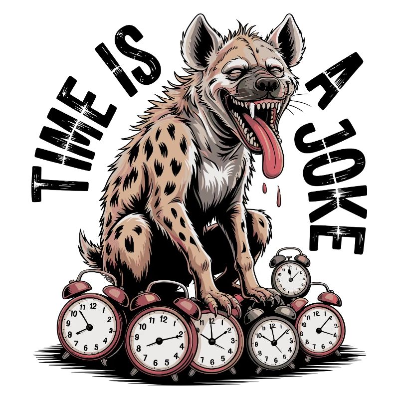 Lachende Hyäne Zeit Witz