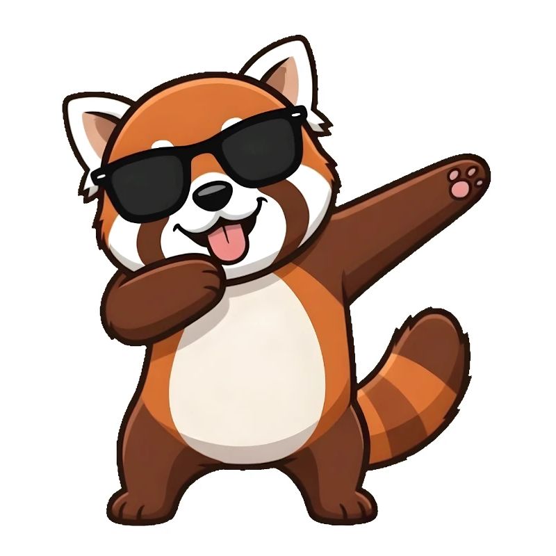 Dabbing Roter Panda