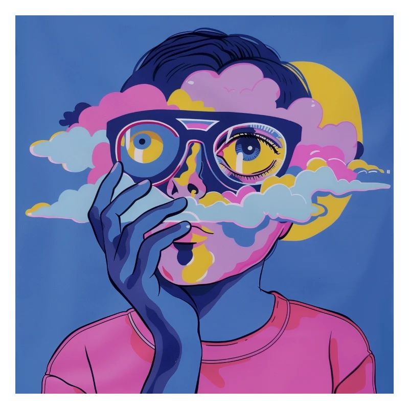Visage psychédélique
