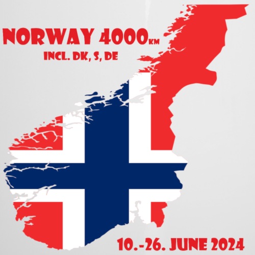 Norwegen 2024 Tourlogo - Emaille-Tasse