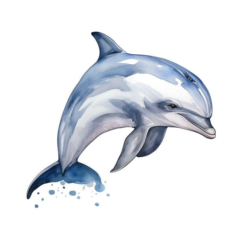 Aquarell Delphin