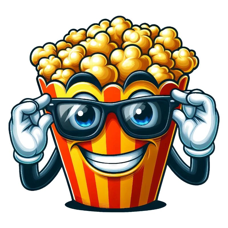Cool Popcorn Comic Lunettes de soleil Cinéma