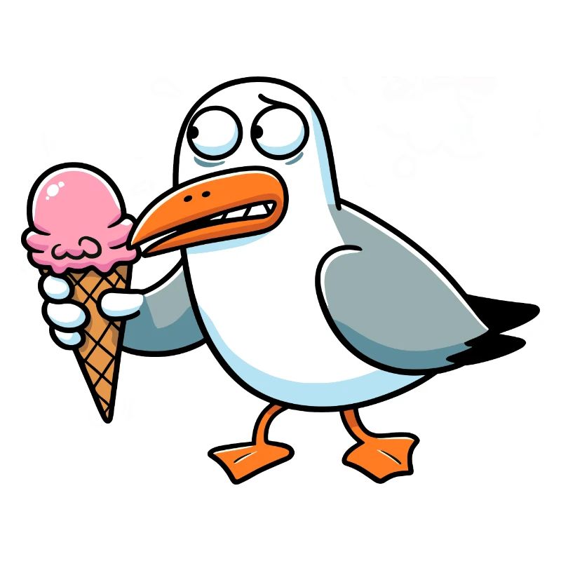 Nordsee Möwe Eis Eiscreme Waffel Feier Geburtstag