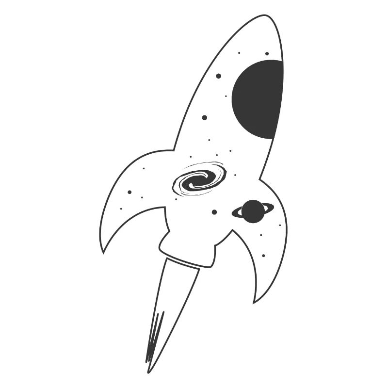 Space rocket galaxy