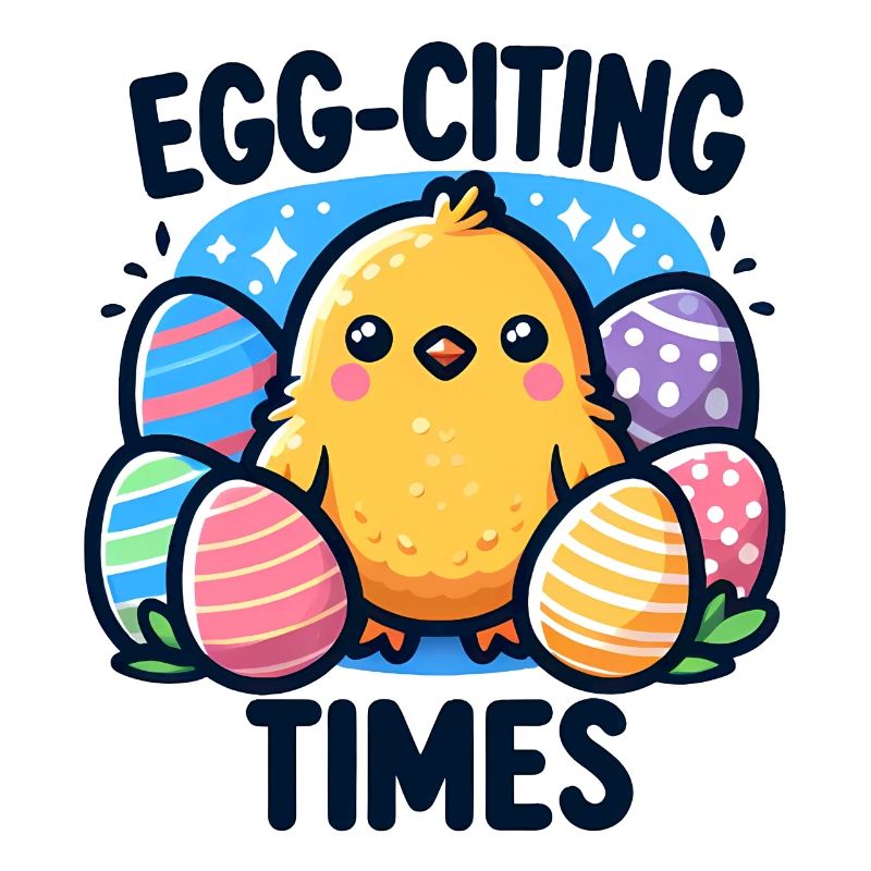 Funny Easter design - Egg-citing times