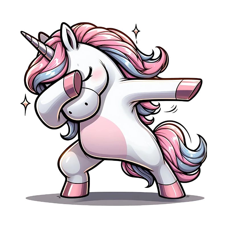Unicorn dab dancing