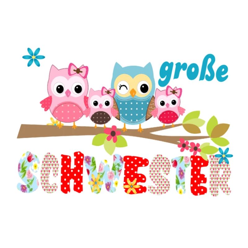 große Schwester Vogelfamilie