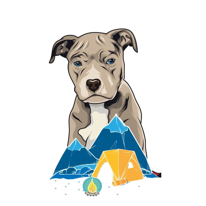 Pit Bull Terrier Pitbull Camping Zelten Geschenk