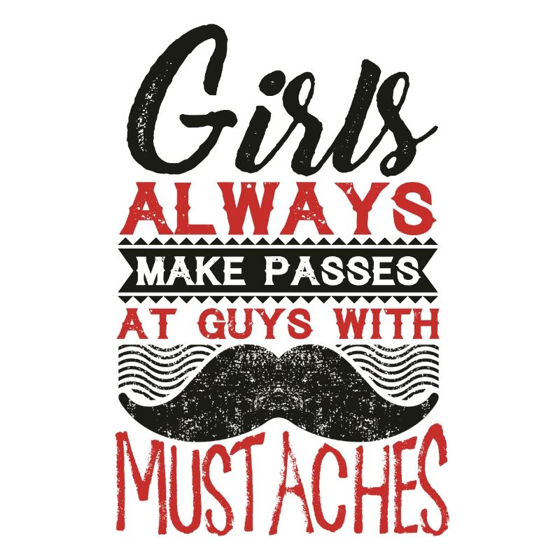 Schnurrbart Bart Spruch