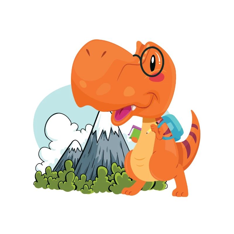 cool funny nerd Dino