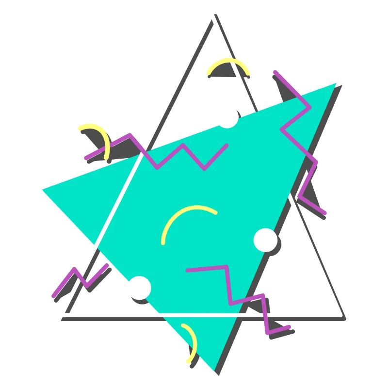 Typical 80s pattern triangles shapes