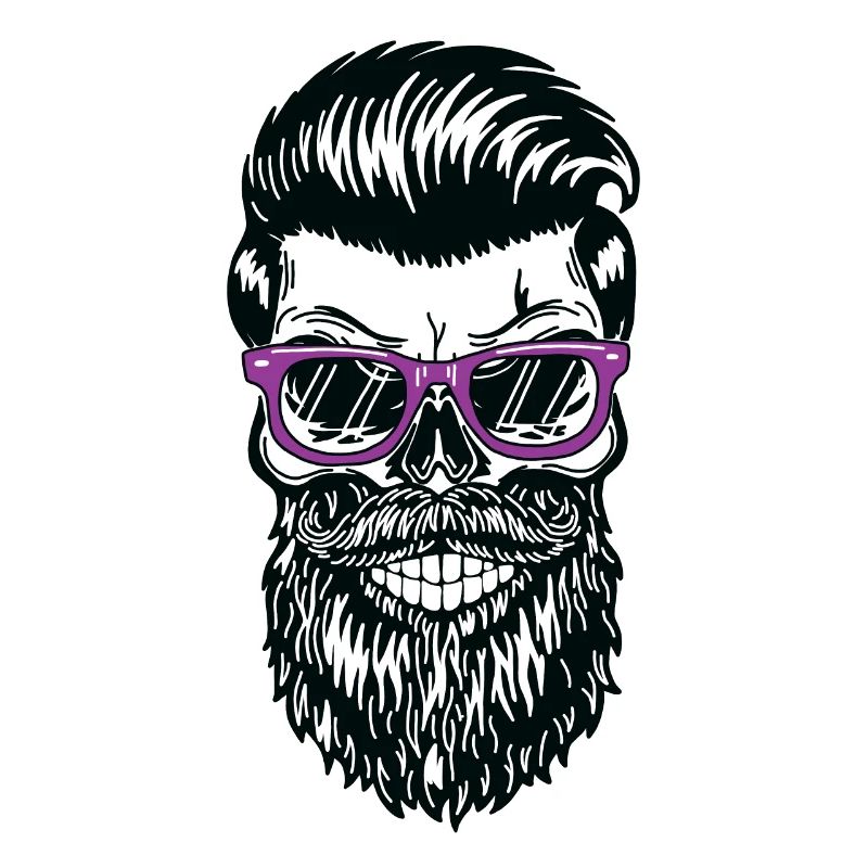 Cooler Bart Schädel