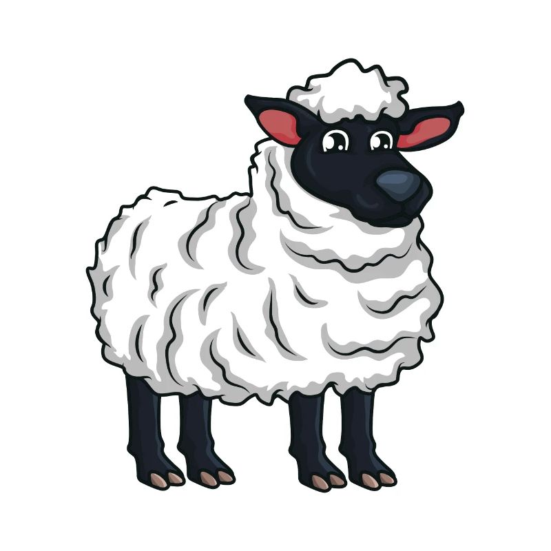 Cartoon Schaaf alpaca