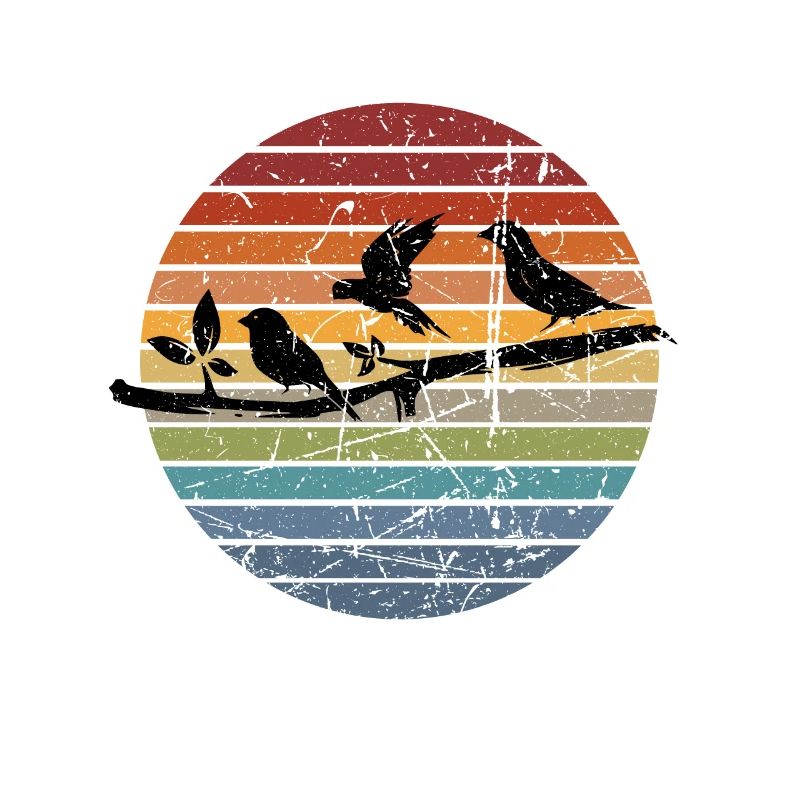 Observation des oiseaux rétro
