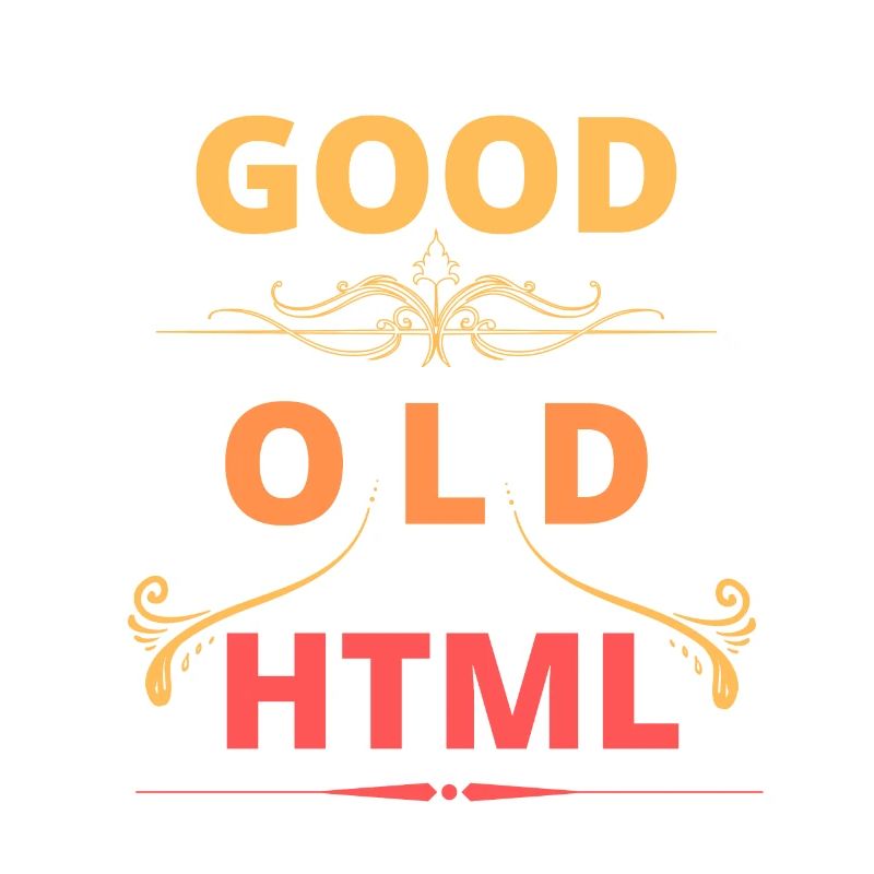 Bonne vieille conception de sites Web HTML