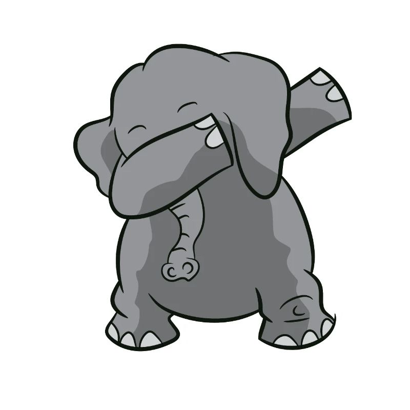 Elephant Dabbing d’éléphant drôle