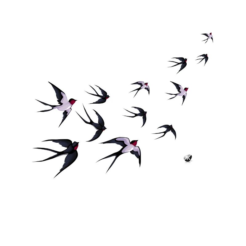Illustration de l'essaim d'avaler