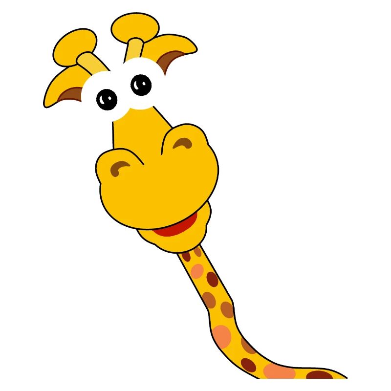 Girafe - drôle, dans un style bande dessinée