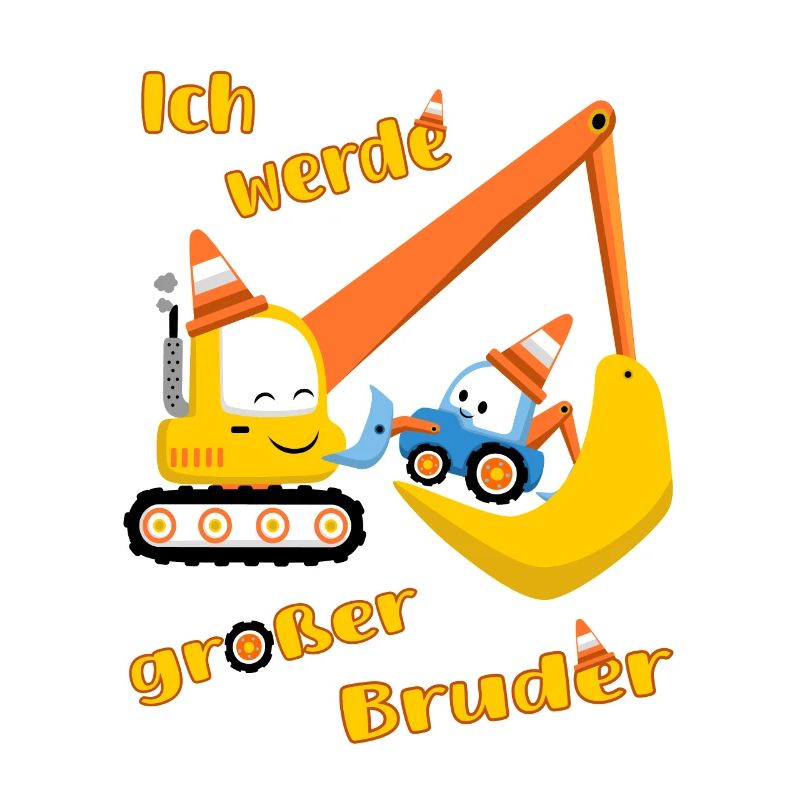 Großer Bruder Traktor und Bagger -Ich werde Bruder
