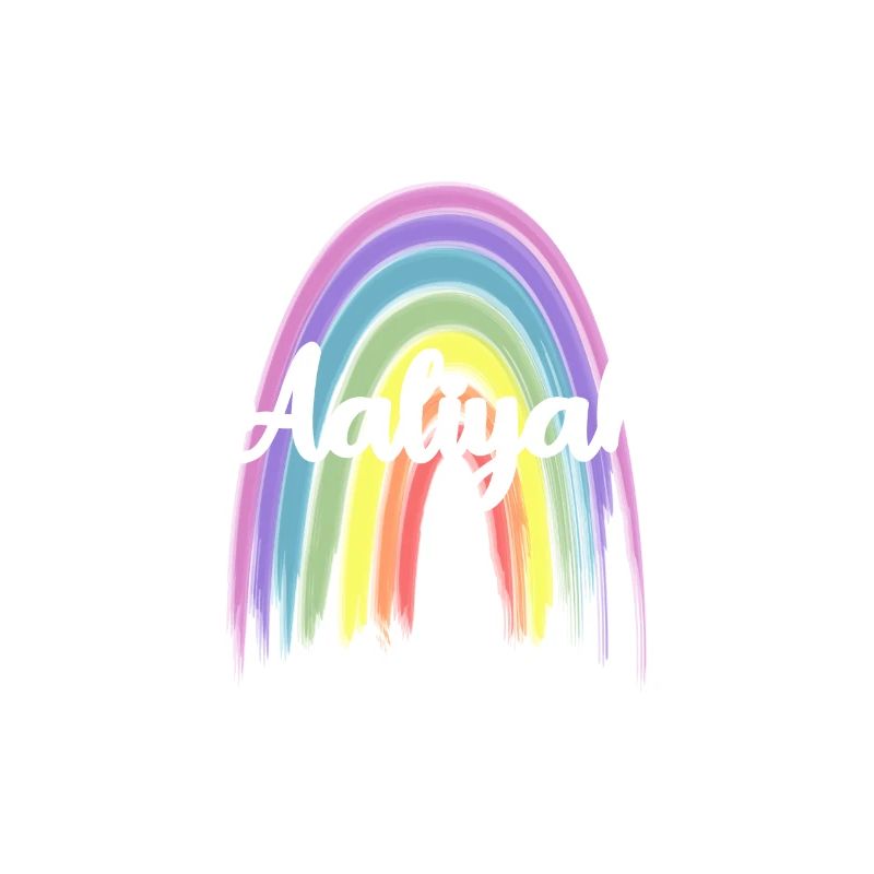 AALIYAH Rainbow Cursive