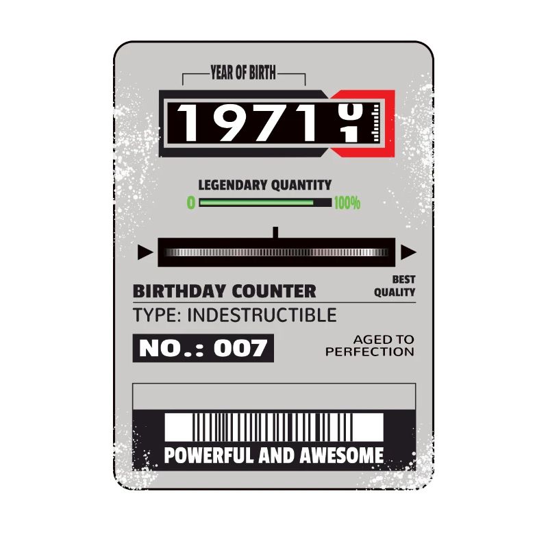 Three-phase meter birthday 1971 Gift