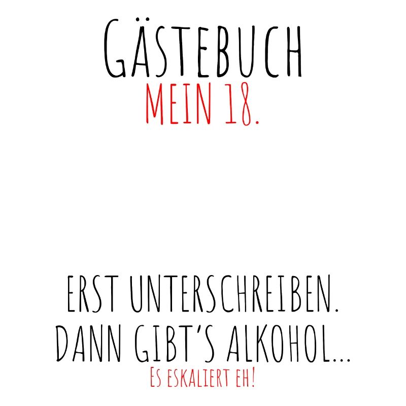 Endlich 18 Gästebuch 18. Geburtstag Alkohol