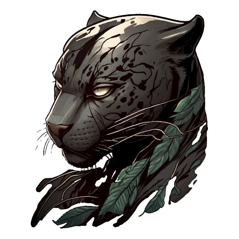 Kopf eines dunklen Panthers