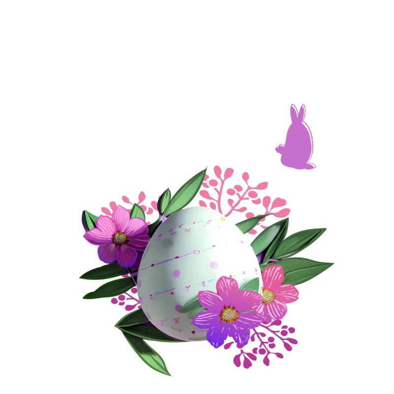 Joyeuses fleurs de Pâques oeuf de Pâques