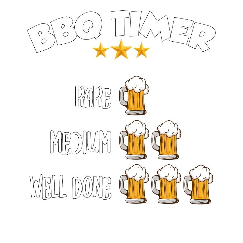 BBQ Timer - Rare, Medium, Well Done, Beer