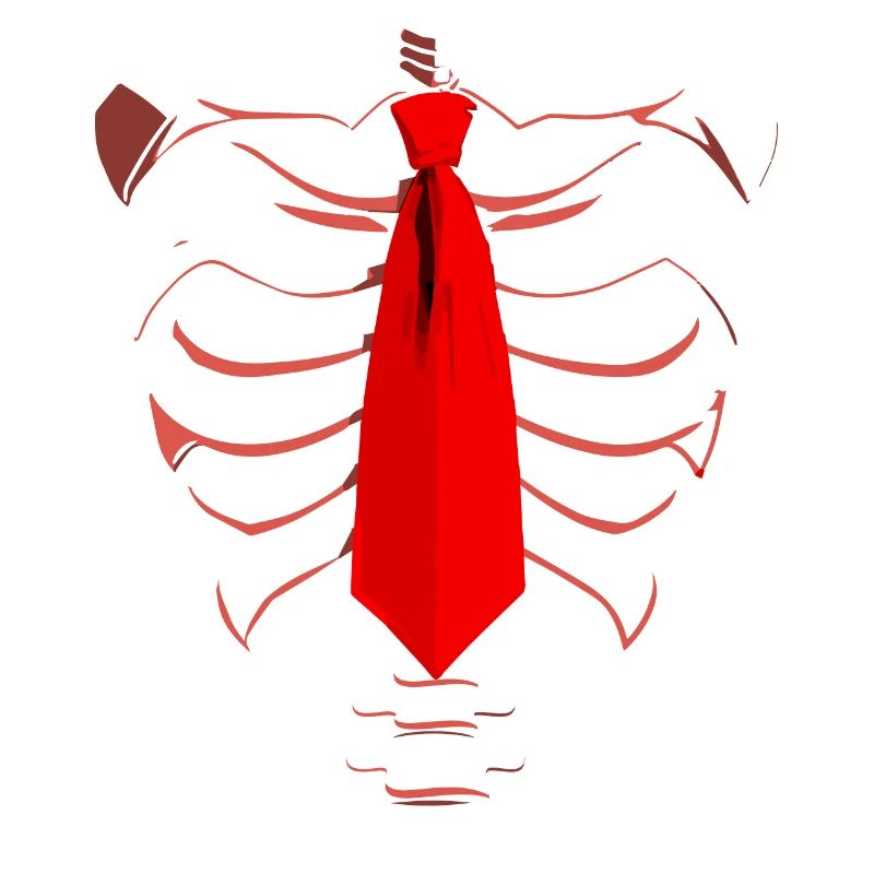 Skeleton with a Red Tie Funny Halloween Design