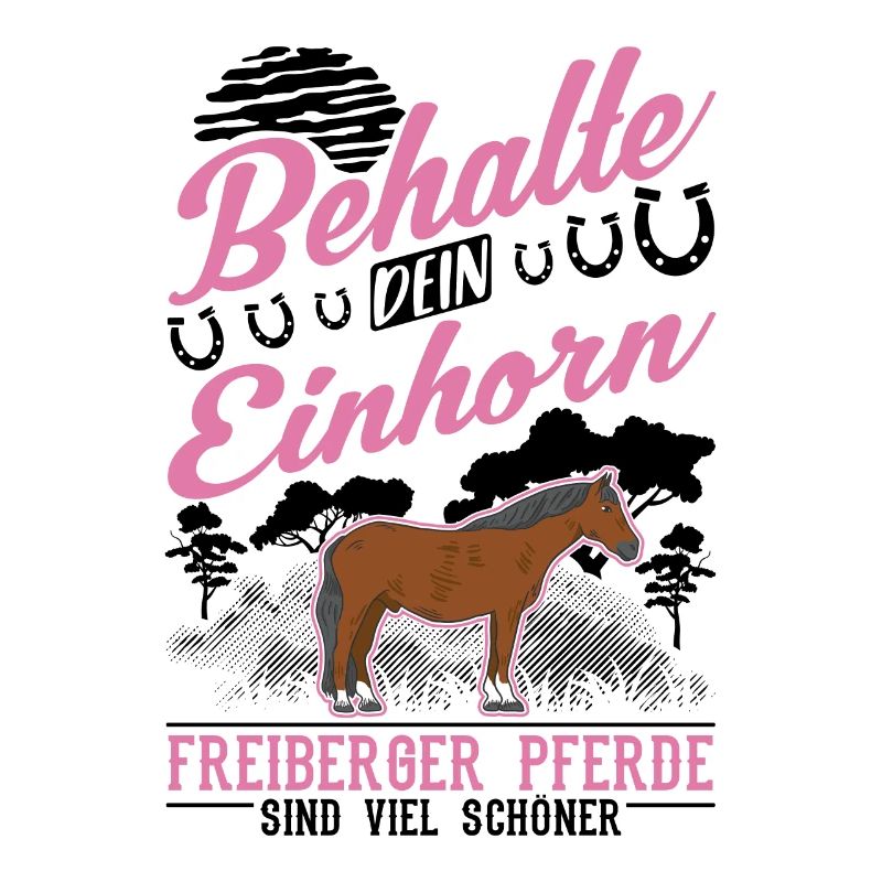 Freiberger Pferd Einhorn