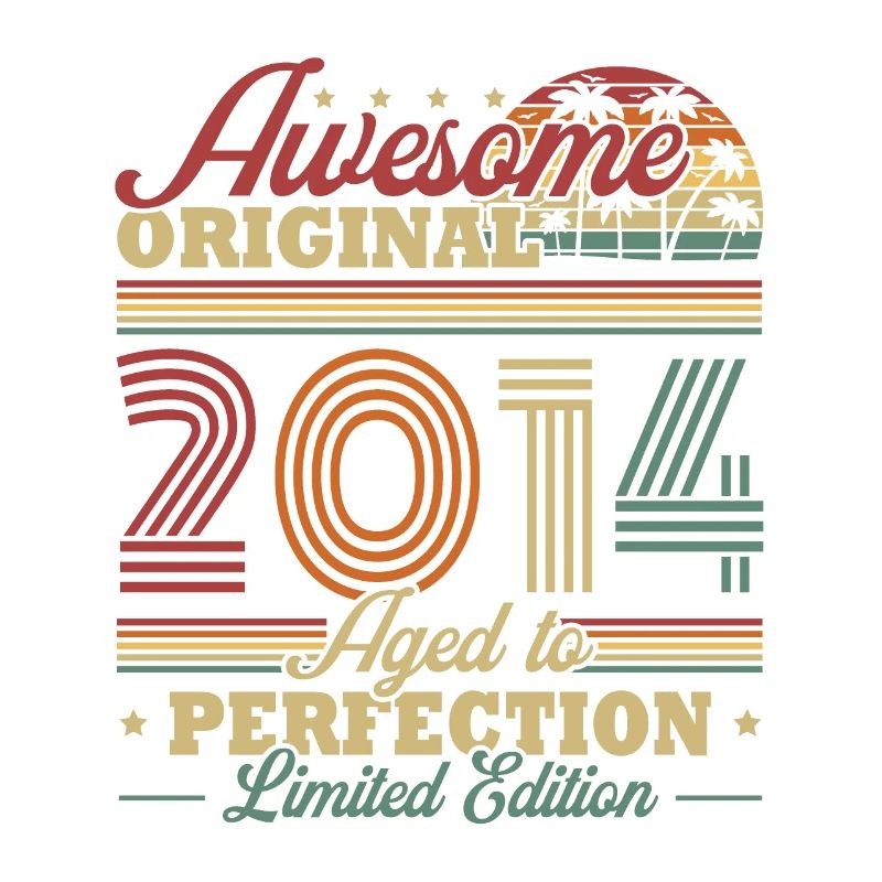 Original 2014 Vintage Retro Jubiläumsgeschenk