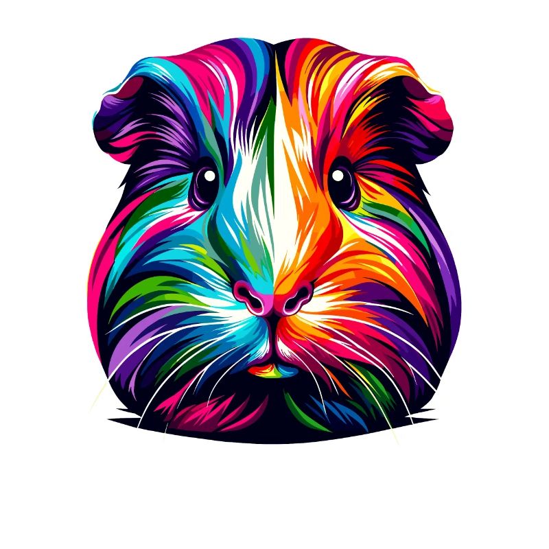 Cochon d’Inde amateur de cochon d’Inde Pop Art coloré Cochons d’Inde