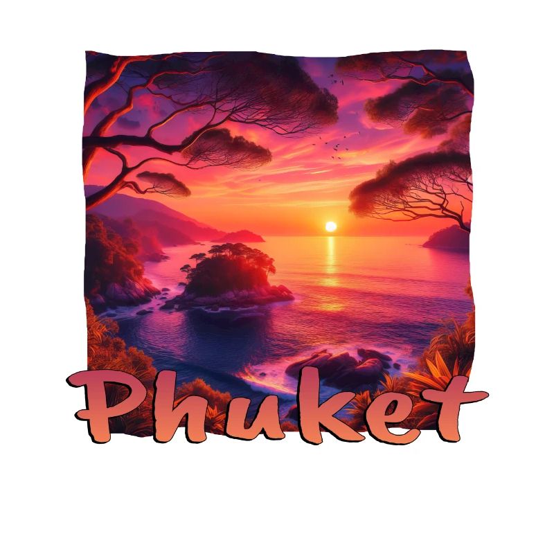 Phuket Thaïlande coucher de soleil Grunge Design