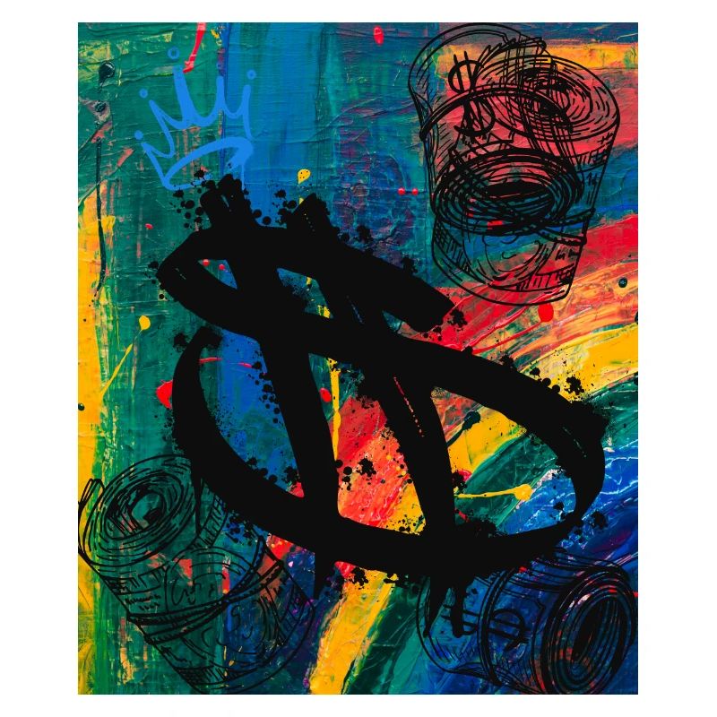 Argent Argent Para Dollar Graffiti Bourse