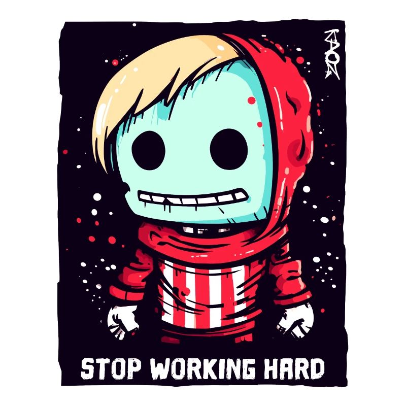 Stop the Hard Work: Cartoon Doll