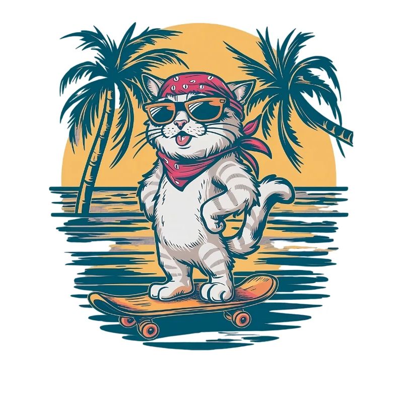 chat skate - chaton mignon et cool