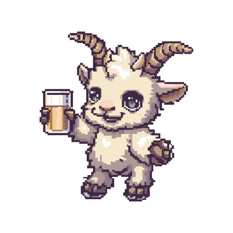 Bergziege Bier Pixel